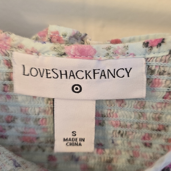 Romantic LoveShackFancy x Target floral mini dress 🌷 100% Cotton - Picture 11 of 16